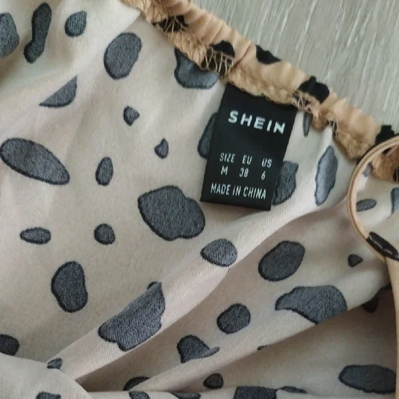 SHEIN Tan and Black One Strap Dress - Picture 7 of 14